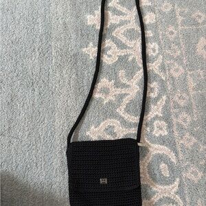 Black Crochet Crossbody Bag